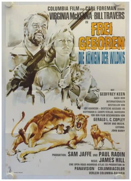 Frei geboren original release german movie poster